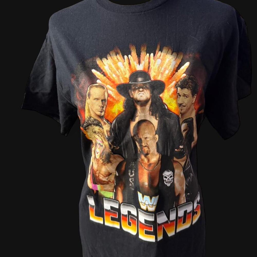 WWE Legends Black Wrestling Graphic T-Shirt Men’s Small NWT